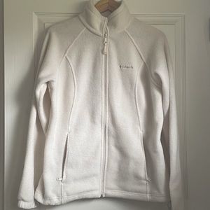 White Colombia zip up